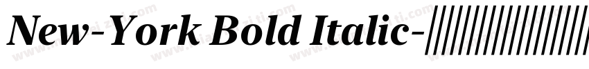 New-York Bold Italic字体转换